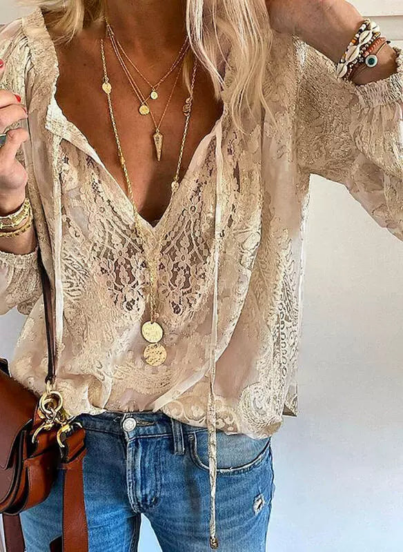Drune | Bluse Mit Spitzendetails