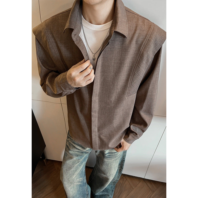 Herren Modische Hemdbluse mit strukturiertem Design Drune