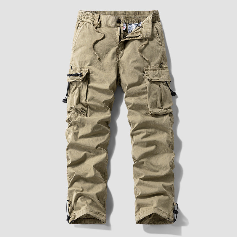 Herren Robuste Cargo‑Hose im Tactical‑Utility‑Stil mit elastischem Bund und Multifachtaschen Drune