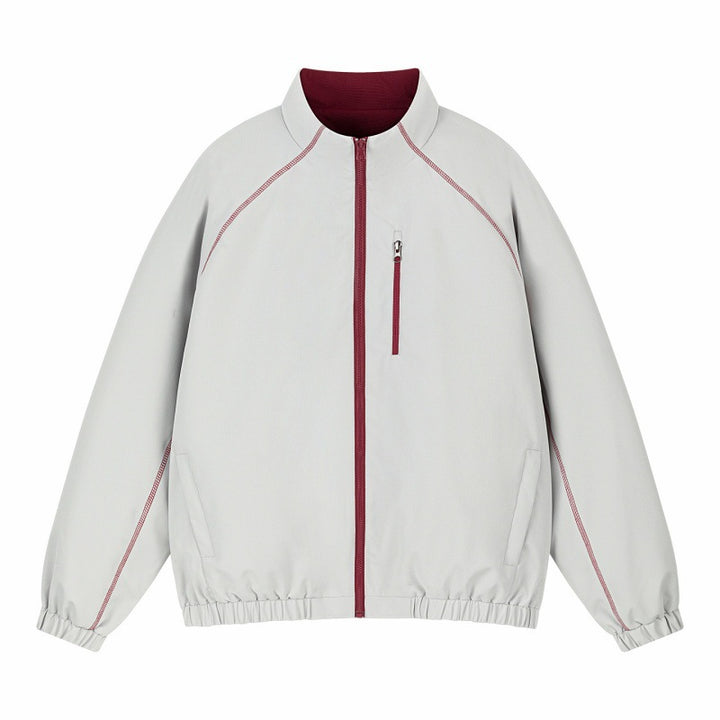 Unisex Leichte Übergangsjacke mit Raglanärmeln, durchgehendem Reißverschluss, Brusttasche und elastischem Saum Drune