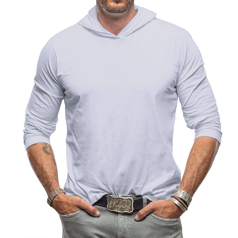 Drune | Kapuzenpullover Slim Fit Langarm Leichter Baumwollstrick Minimalistischer Stil