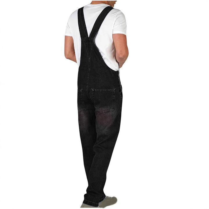 Herren Jeans Latzhose mit Taschen und verstellbaren Trägern
