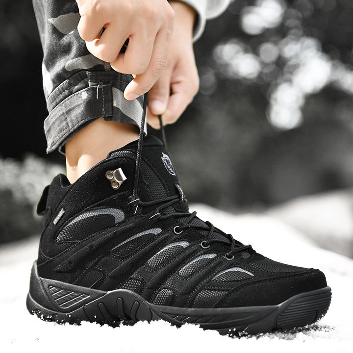 Herren Knöchelhohe Wüsten‑Tactical Trekkingstiefel aus Velours‑Cordura mit stoßdämpfender Trailsohle Drune