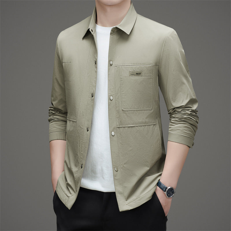 Herren leichte Utility-Jacke mit praktischen Taschen und funktionalem Design Drune
