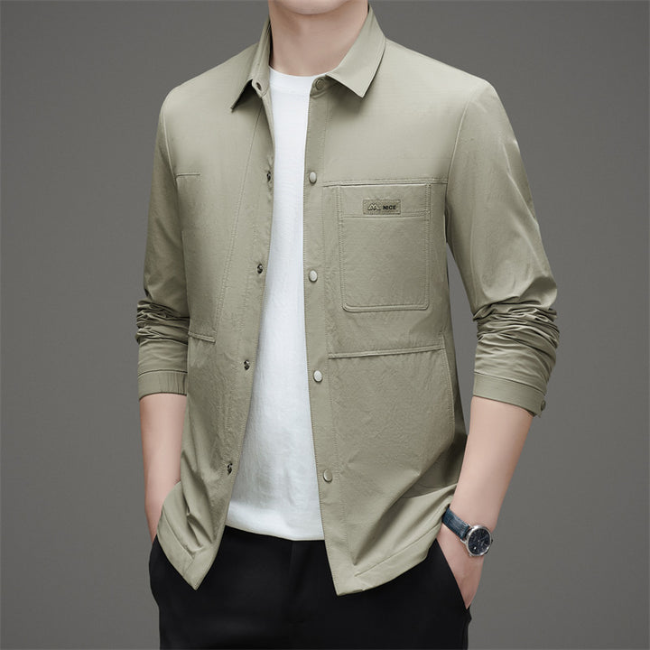 Herren leichte Utility-Jacke mit praktischen Taschen und funktionalem Design Drune
