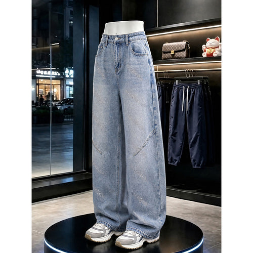 Damen Modische Weitgeschnittene Jeans Drune