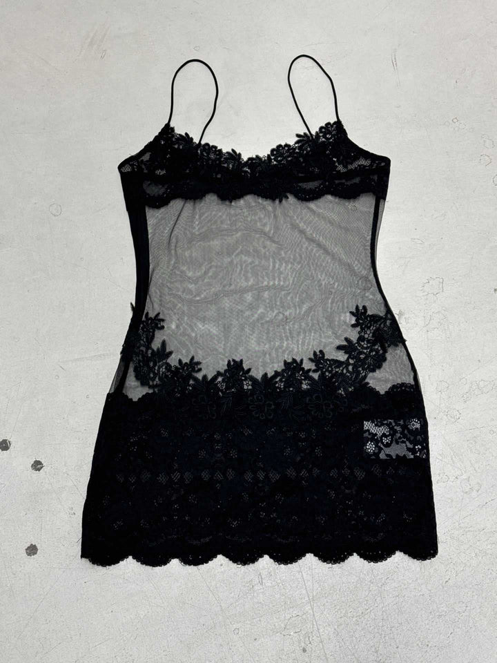 Damen Spitzen-Strandkleid mit elegantem Rückenausschnitt und schwingendem Saum Drune