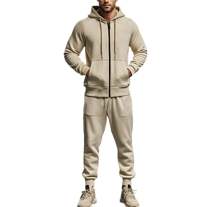 Herren Komplettes Sweatset mit Reißverschluss-Hoodie und tapered Jogginghose Drune