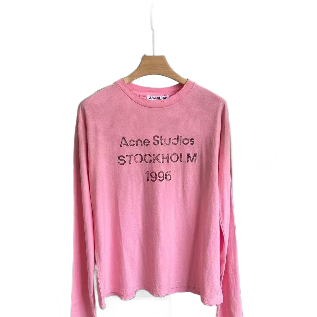 Herren Langarm-Shirt mit Logo‑Print und Rundhalsausschnitt Drune