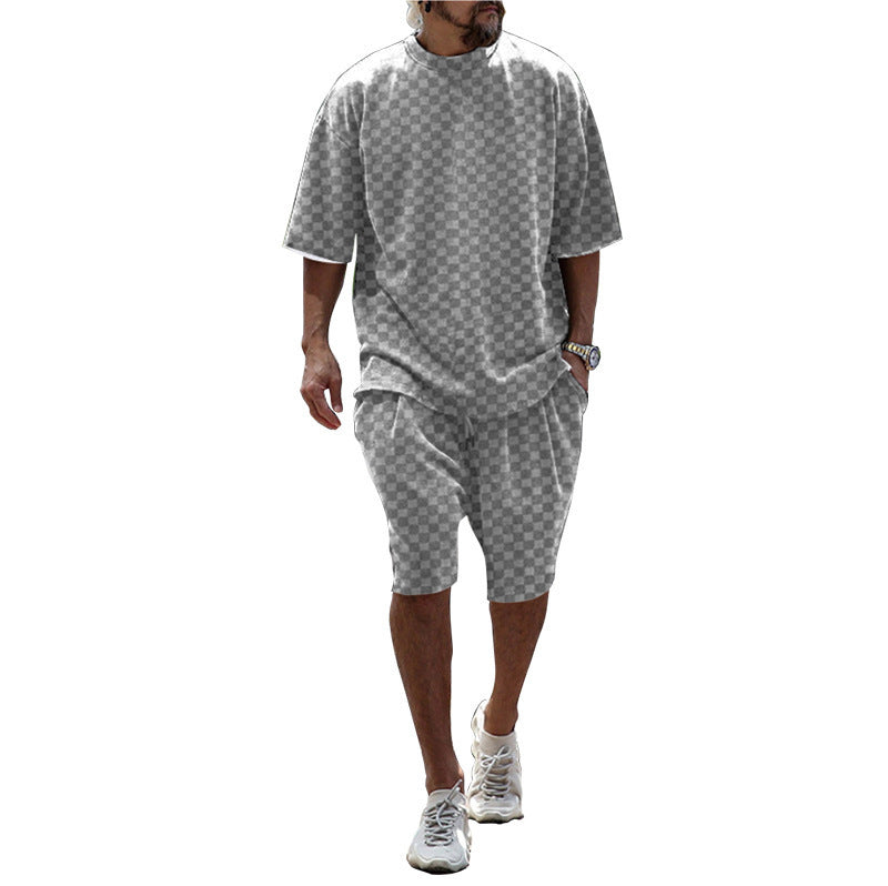 Herren komfortables Sommer-Set mit Übersize-T-Shirt und Shorts Drune
