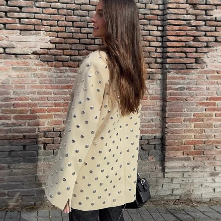 Damen Oversized Blazer mit luxuriösen Applikationen Drune