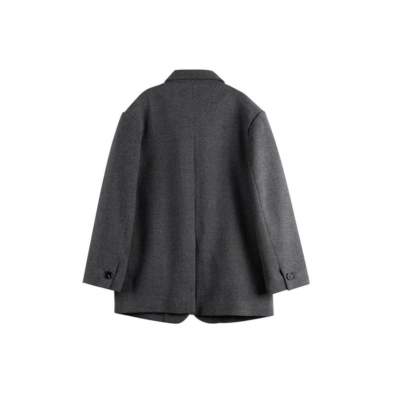Damen Oversize-Blazer im Boxy-Cut mit Reverskragen und Pattentaschen Drune
