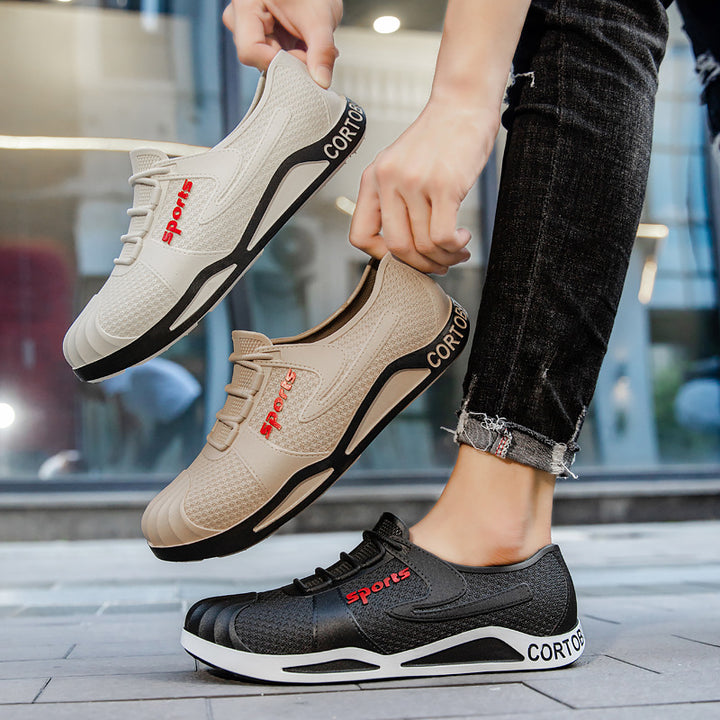 Herren Atmungsaktive Slip-On Freizeitsneaker mit verstärkter Zehenschutzkappe Drune