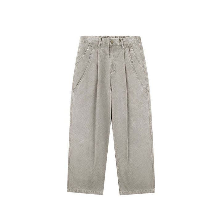 Damen Hochtaillierte Culotte-Hose mit weitem Bein, Bundfalten und soften Denimgriff Drune