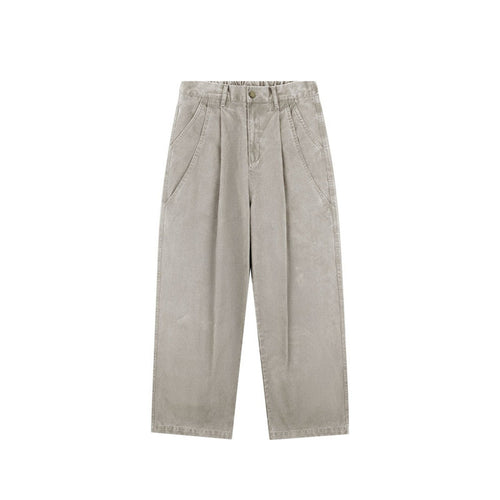 Damen Hochtaillierte Culotte-Hose mit weitem Bein, Bundfalten und soften Denimgriff Drune