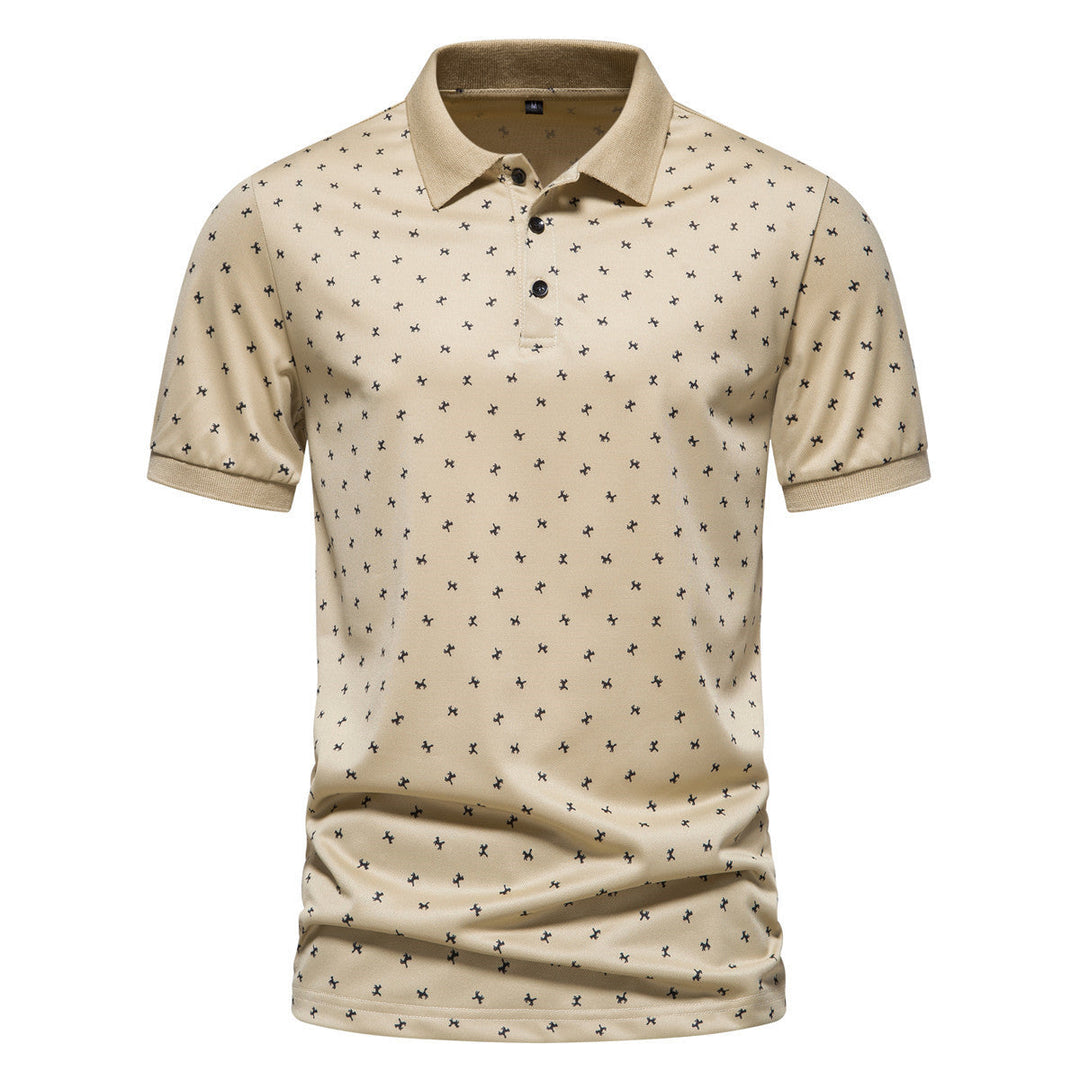 Herren Poloshirt mit modernem Muster und atmungsaktiven Eigenschaften Drune