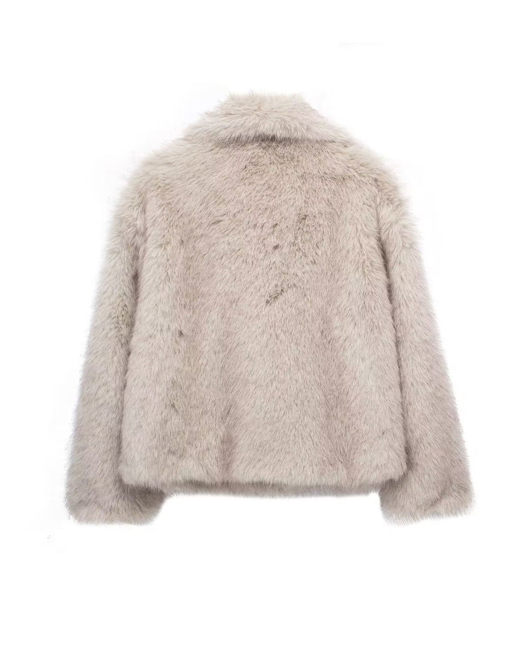 Drune | Embrace Cropped Große Revers Plüschjacke