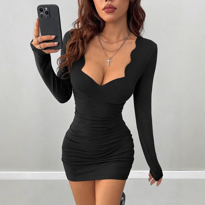 Damen figurbetontes Minikleid mit besonderen Ausschnitten Drune