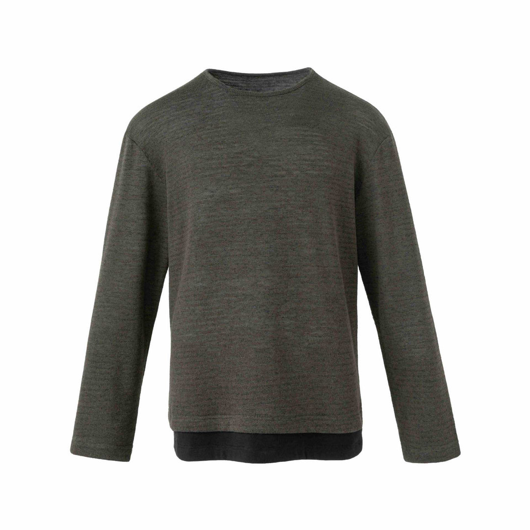 Herren Feinstrick-Pullover mit Rundhalsausschnitt und geradem Schnitt Drune