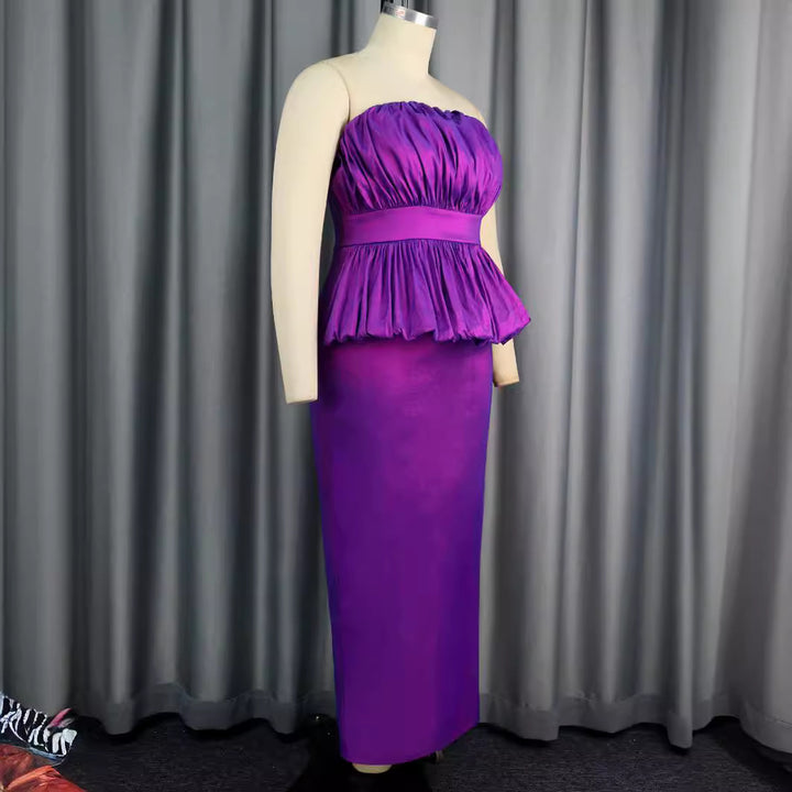 Damen Elegantes Cocktailkleid mit voluminösem Oberteil und figurbetontem Rock Drune