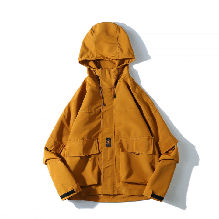 Unisex Weitgeschnittene Utility-Softshelljacke mit Kapuze und Mehrfach-Taschen Drune