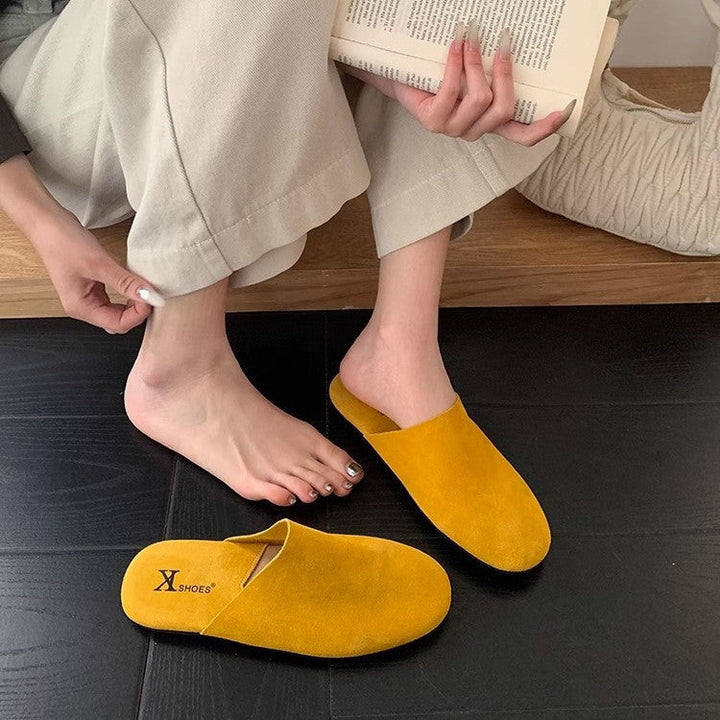 Damen Komfortable Slipper aus hochwertigem Wildleder Drune