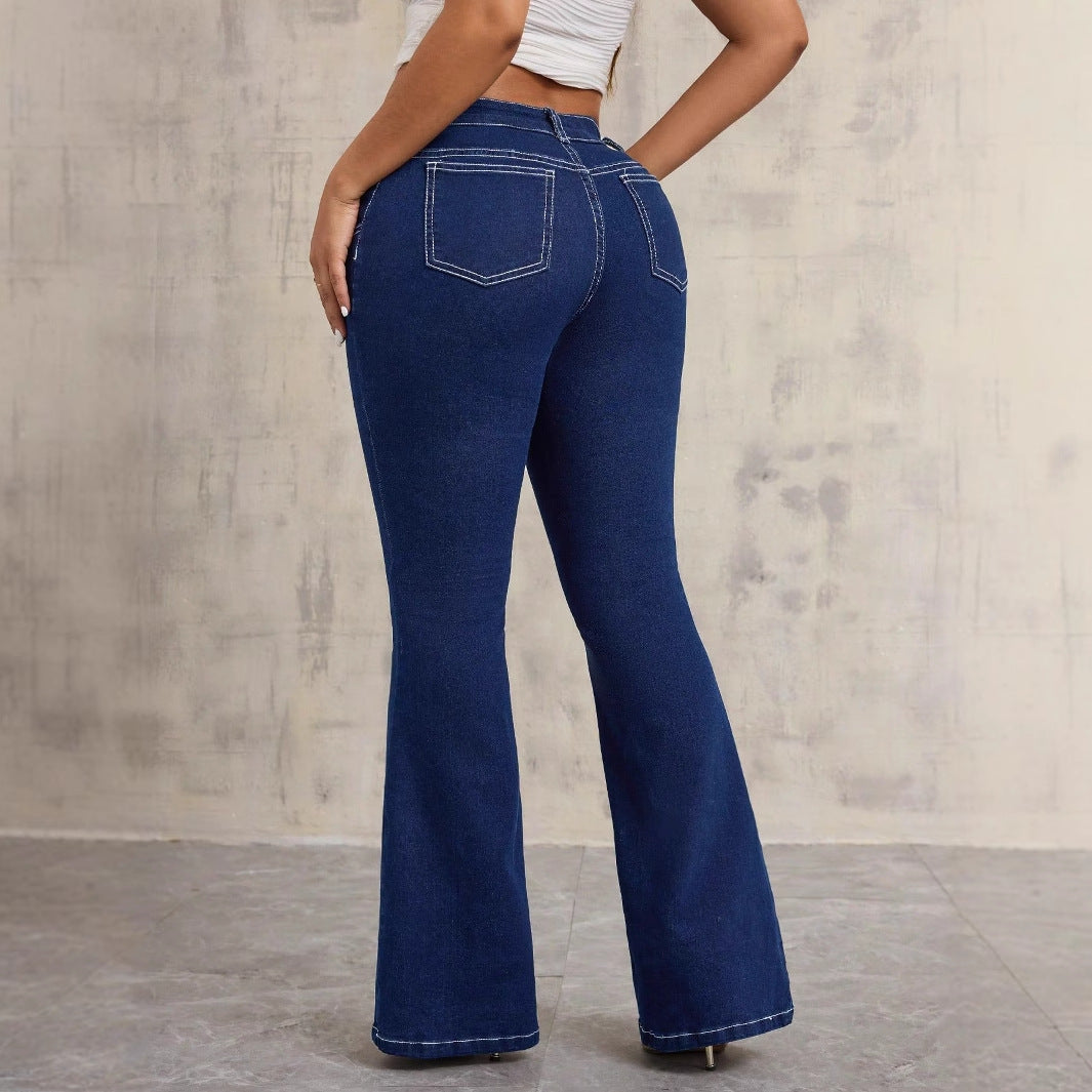 Damen Flared High-Waist Jeans Drune