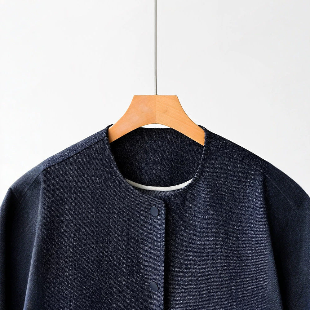 Damen Modische Jacke mit Knöpfen und praktischen Taschen Drune