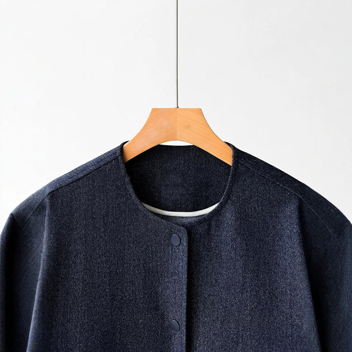 Damen Modische Jacke mit Knöpfen und praktischen Taschen Drune