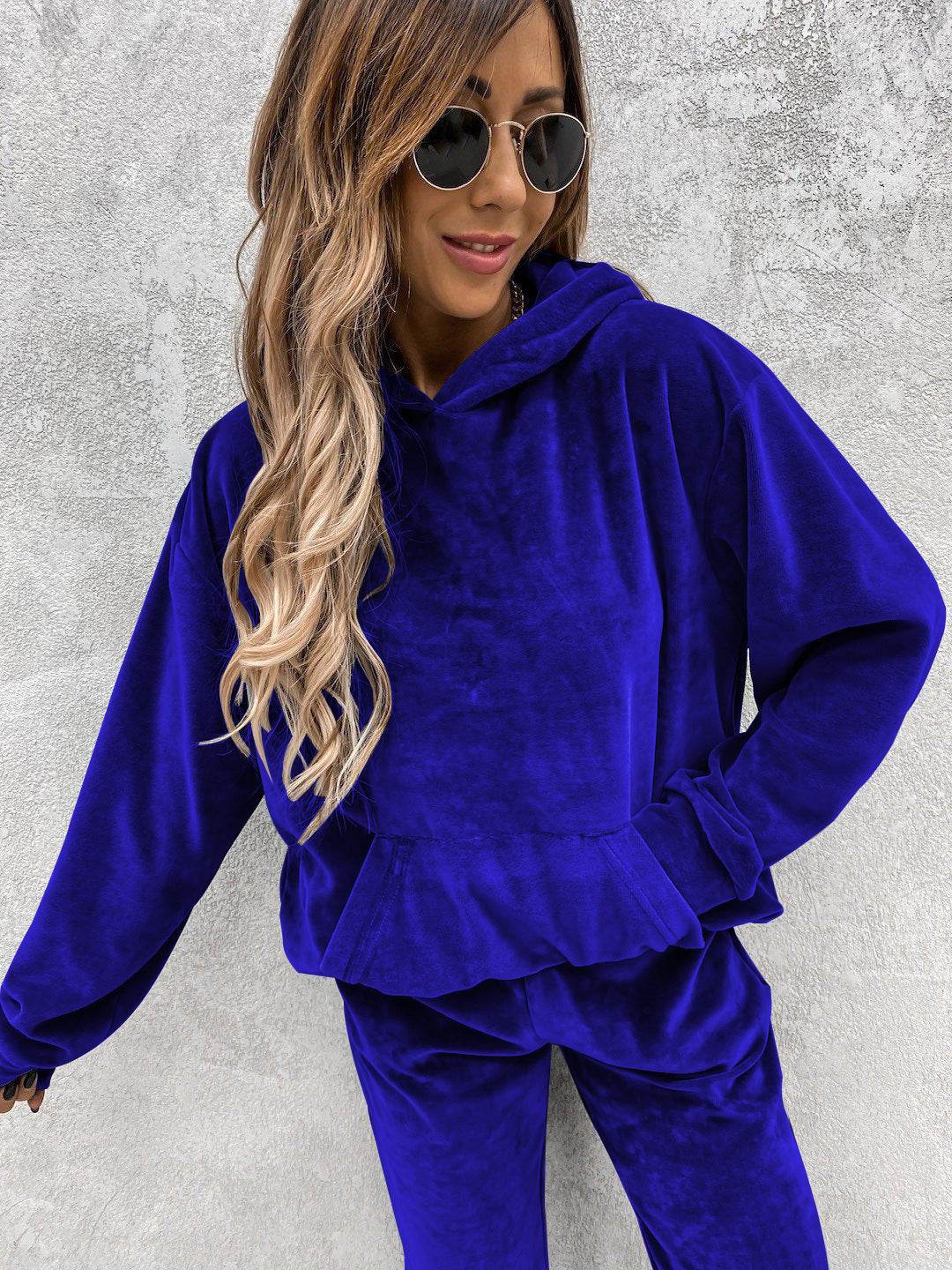Damen kuscheliger Fleece-Hoodie mit lässigen Details Drune