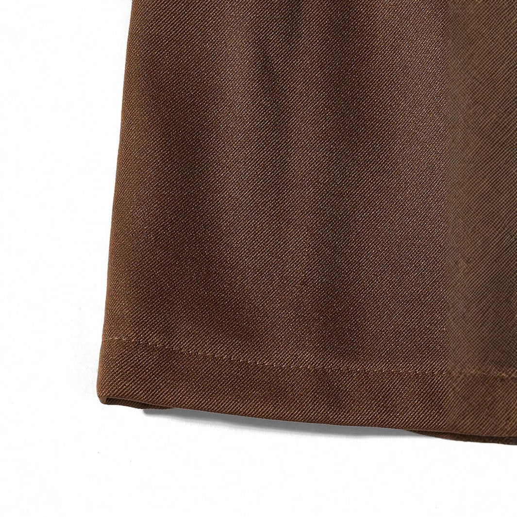 Damen Bleistiftshorts mit Gürtel und eleganten Falten Drune
