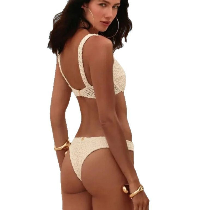 Damen Häkel-Bikini-Top und Maxi-Rock Set Drune