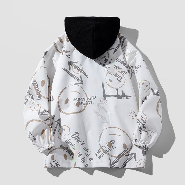 Damen Modische Kapuzenjacke mit grafischem Design Drune