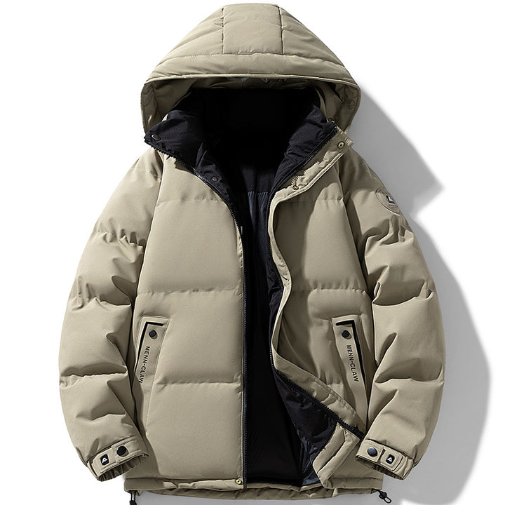 Herren Wattierte Urban-Thermojacke mit gesteppter Optik, hohem Stehkragen und Utility-Taschen Drune