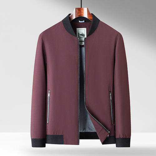 Herren elegante Übergangsjacke mit modernem Stehkragen und praktischen Reißverschlusstaschen Drune