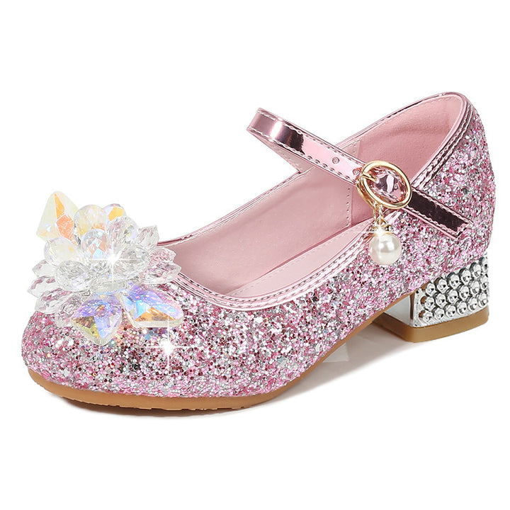 Mädchen Ballerinas mit funkelnden Kristallblüten und Glitzer Drune