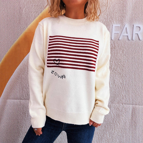 Damen gemütlicher Sweatshirt mit grafischem Print Drune