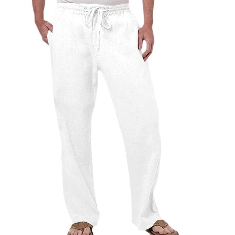 Herren nan weiche Loungehose aus Baumwolljersey mit elastischem Tunnelzugbund und seitlichen Eingrifftaschen Drune