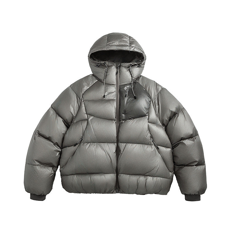 Unisex Stepp-Daunenjacke mit Kapuze und leichter Wärmeisolierung Drune