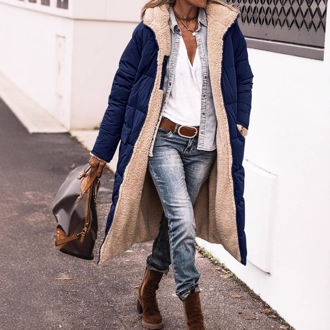 Damen kuscheliger Winterparka mit hochwertigem Teddyfutter und praktischen Taschen Drune