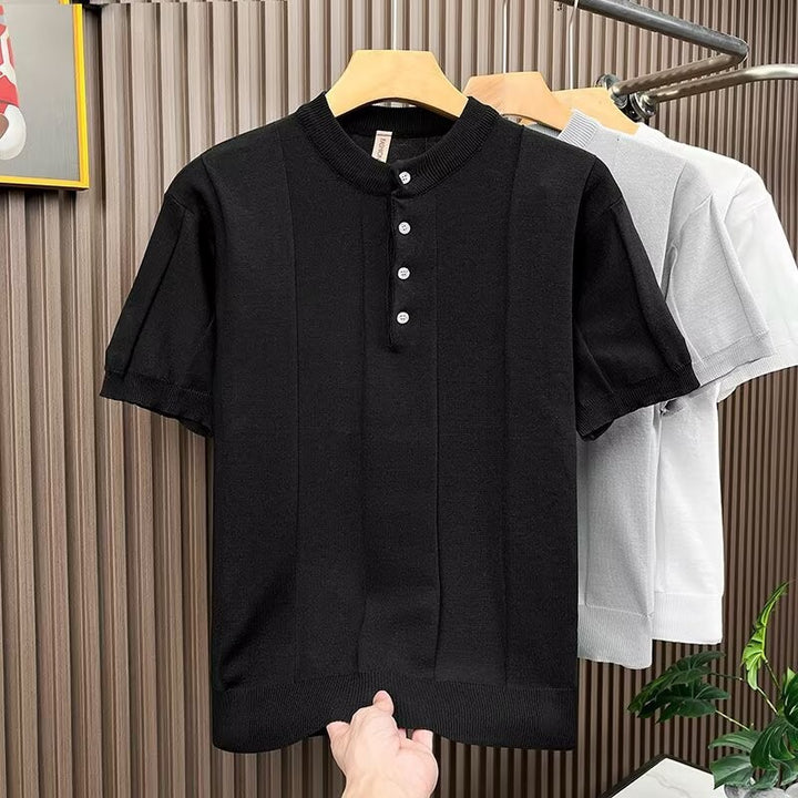 Herren Elegantes Strickshirt Drune