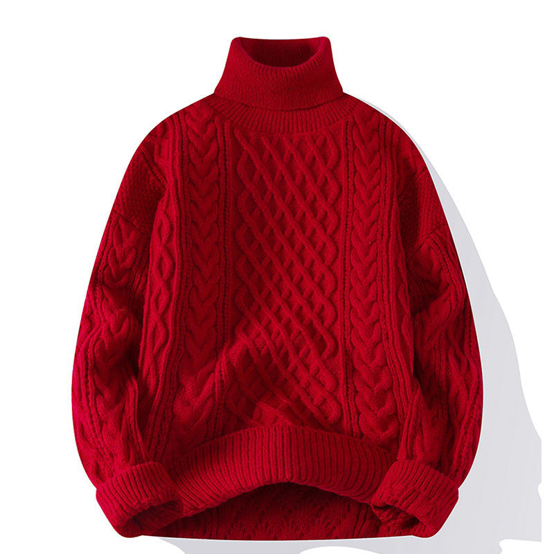 Damen Grobstrickpullover mit Rollkragen Drune