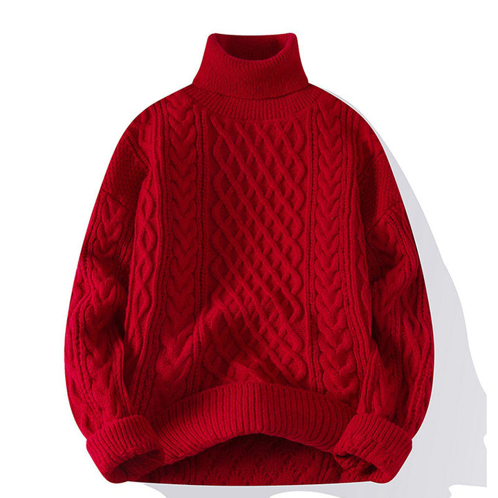 Damen Grobstrickpullover mit Rollkragen Drune