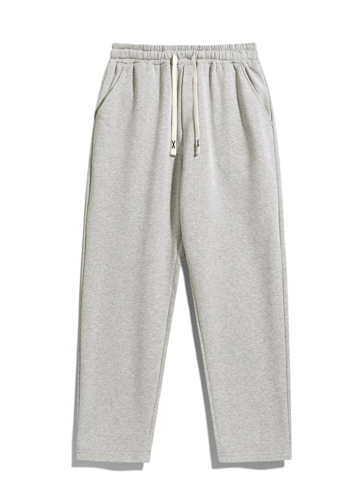 Herren Konisch zulaufende Fleece-Jogginghose mit elastischem Bund, Kordelzug & vorgeformten Knien Drune