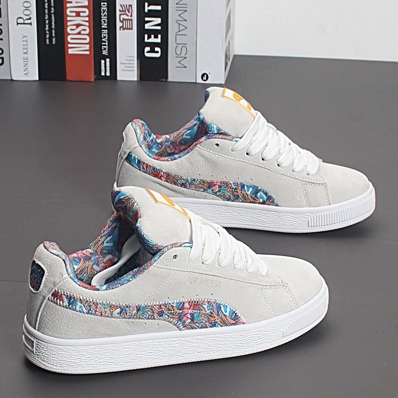 Damen Sneakers mit floralem Innenfutter und rutschfester Sohle Drune