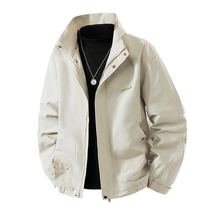 Herren Leichte technische Freizeitjacke mit Stehkragen, verdecktem Reißverschluss und elastischem Saum Drune