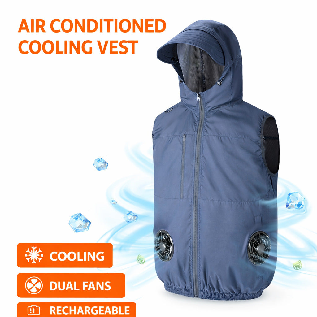 Herren nan technische Outdoorweste mit Kapuze und Visor Drune