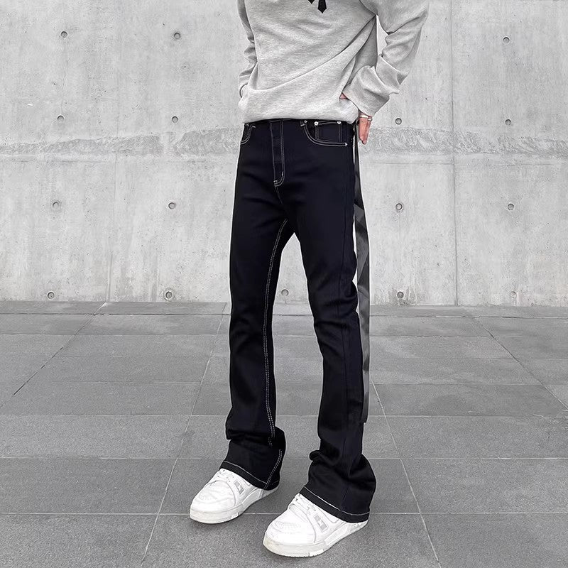 Herren Modische Bootcut Jeans mit einzigartiger Stitching Drune