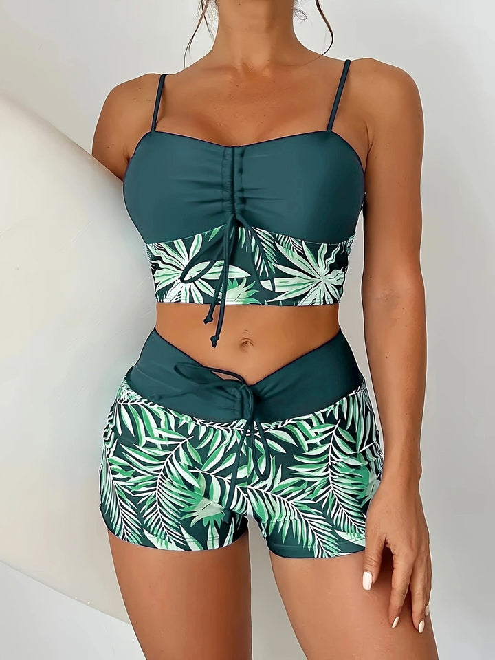 Damen Sportliches Bikini-Top mit Shorts Drune