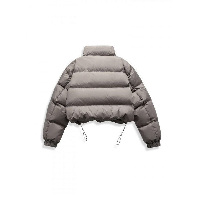 Damen Kurz geschnittene gesteppte Winterjacke im Cropped‑Style mit hohem Stehkragen Drune